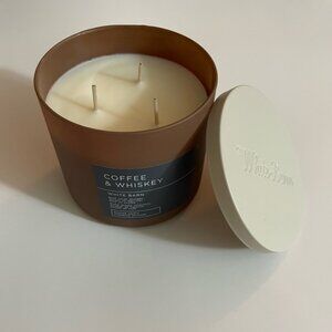 Bath and Body Works White Barn 3 Wick Coffee & Whiskey Scented Candle